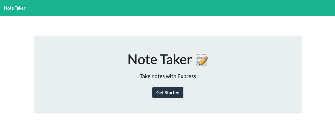 note taker homepage